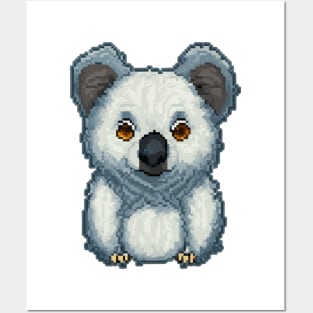 Head animal pixel art Posters and Art